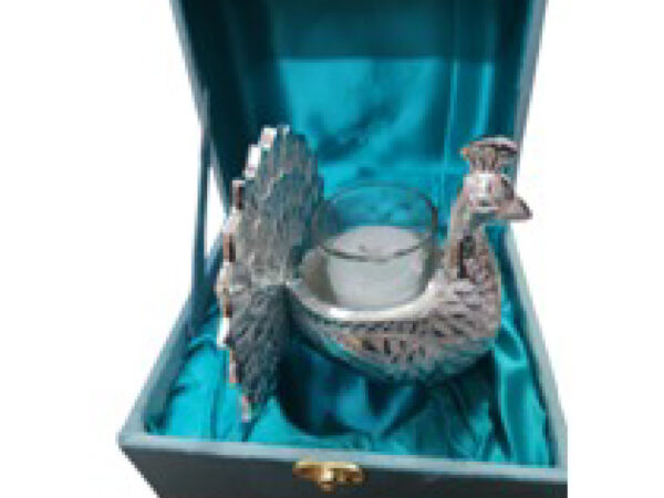 German Silver Antique Candle Holder with Velvet Box – Elegant Home Décor & Gifting