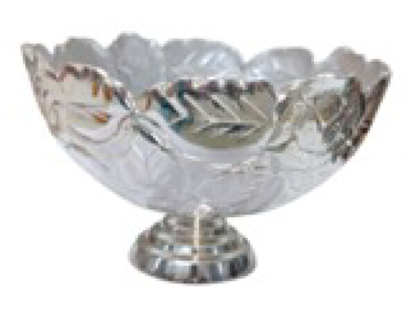 Set of 2 German Silver Carved Design Urli Bowls – Elegant Home Décor & Gifting