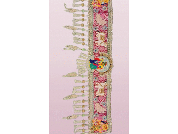 Designer Toran with Shubh Labh & Lord Krishna – 4 Feet Length, Intricate Arts & Crafts Work