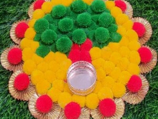 10” Flower design candle Holder